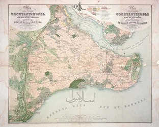 Karte von Konstantinopel und Umgebung, 1855-63